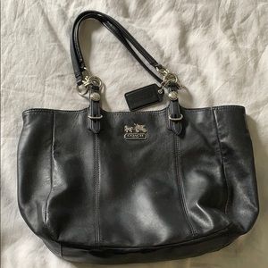 EUC black Leather Coach bag